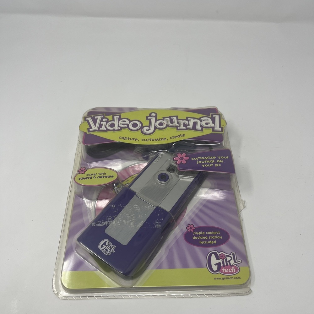 Mattel Girl Tech Video Journal Camera CD Picture Online Diary Calendar Purple